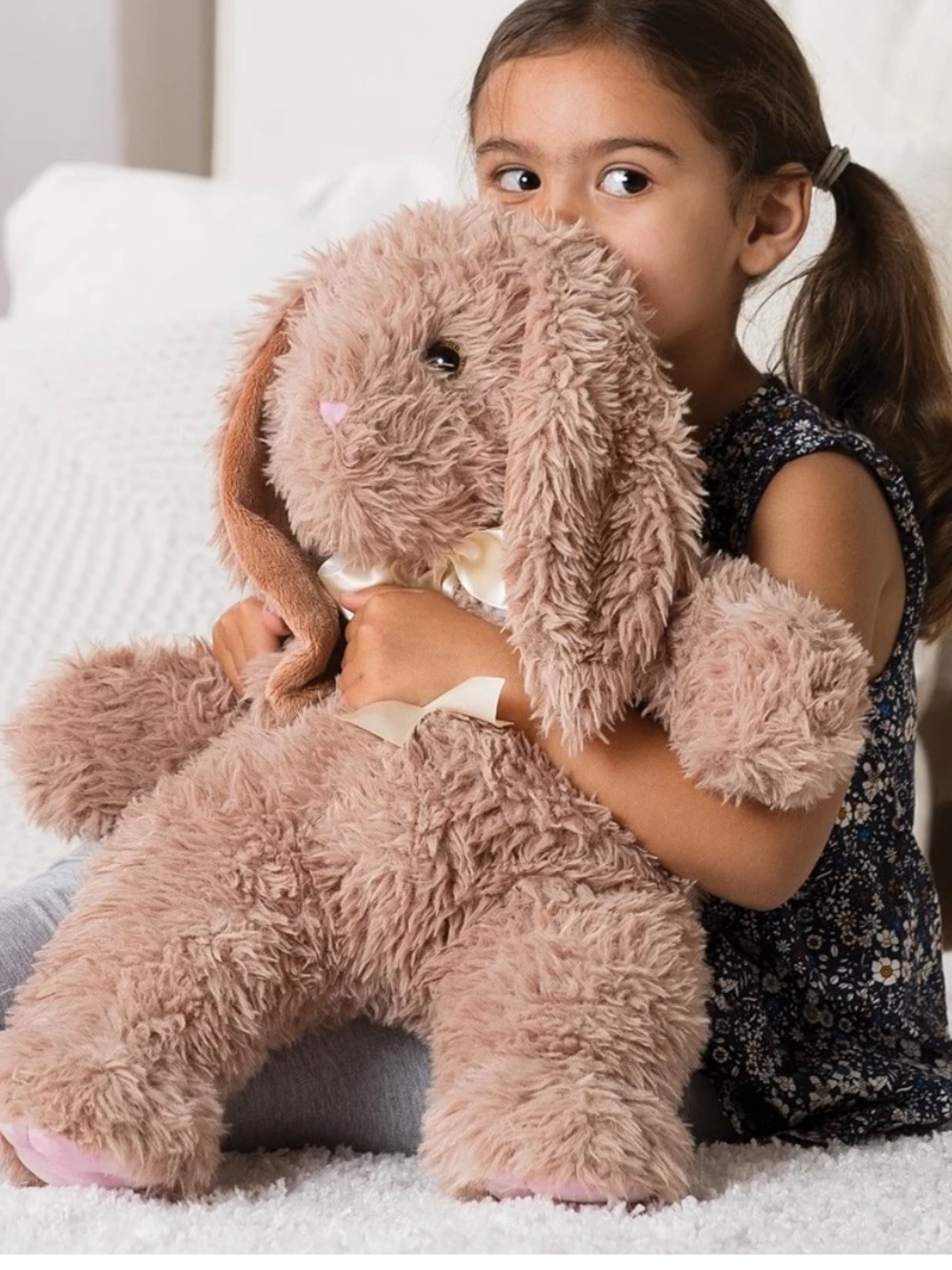 VERMONT TEDDY BEAR
20 In. World's Coziest Bunny
 Floppy-Eared Bunny in Soft Taup